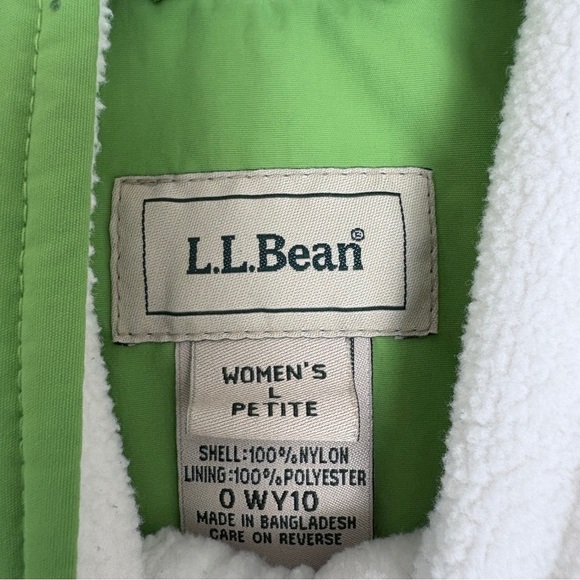 L.L bean Womens Full zip Vest size Large Petite - Picture 3 of 9